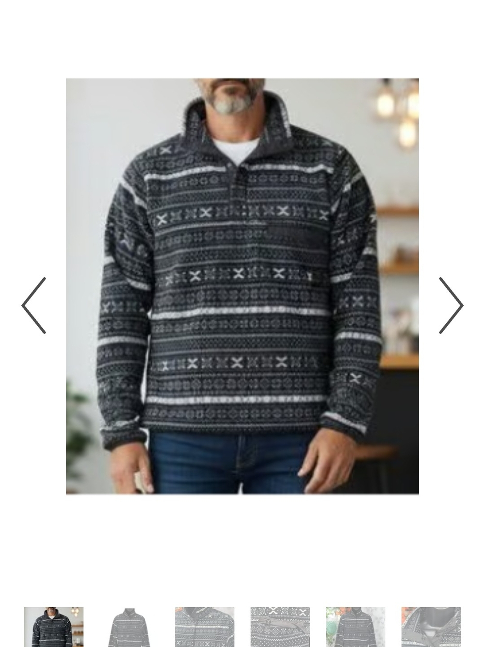 Jachs Black and White Patterned Snap Pullover Shirt Jacket